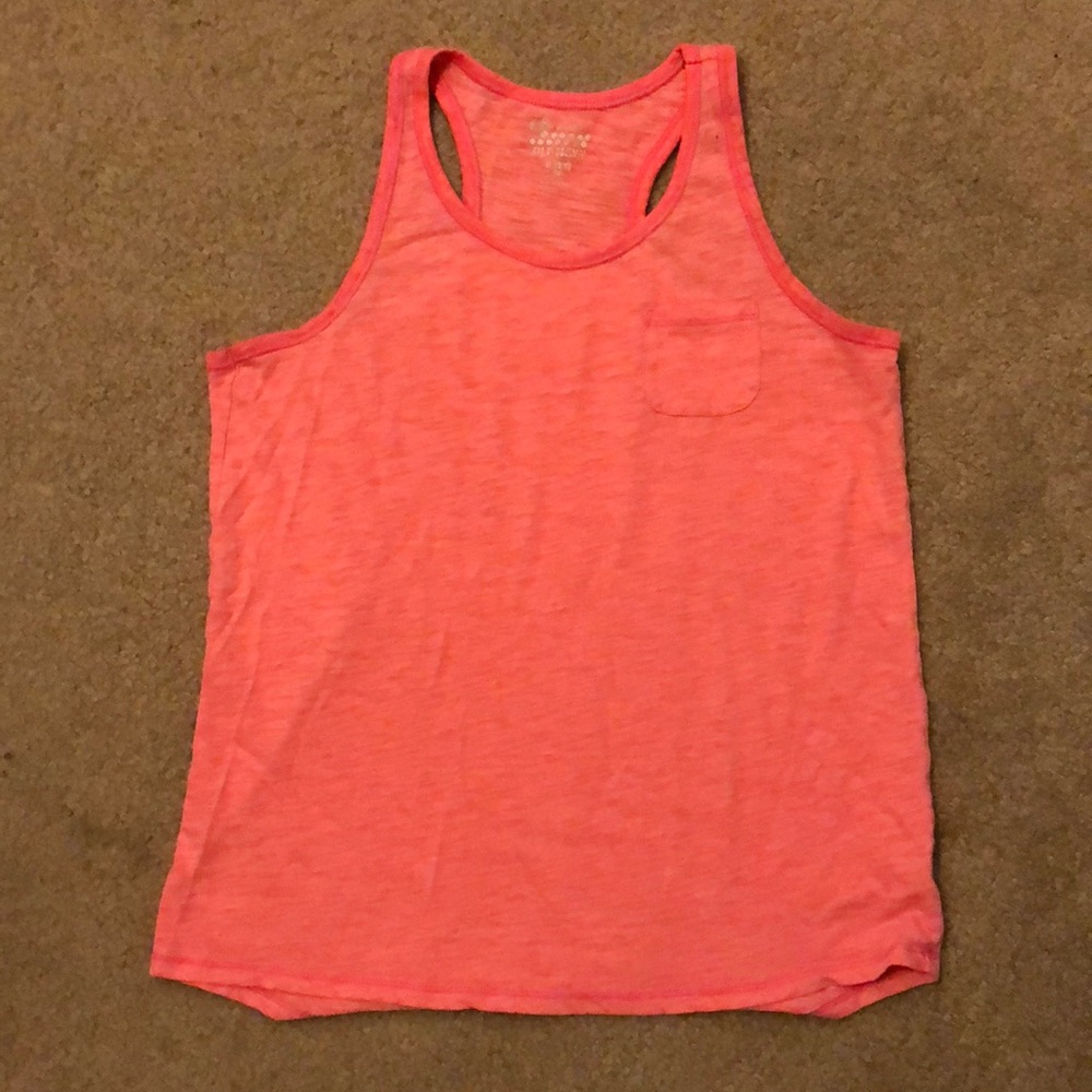 Racerback coral tank top